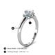 4 - Gemma 1.19 ctw GIA Certified Natural Diamond Oval Cut (7x5 mm) and Aquamarine Trellis Three Stone Engagement Ring 