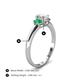 4 - Gemma 1.21 ctw GIA Certified Natural Diamond Oval Cut (7x5 mm) and Emerald Trellis Three Stone Engagement Ring 