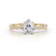 1 - Kiara 0.85 ctw IGI Certified Lab Grown Diamond Pear Shape (7x5 mm) Solitaire Plus accented Natural Diamond Engagement Ring 