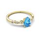 5 - Kiara 1.05 ctw Blue Topaz Pear Shape (7x5 mm) Solitaire Plus accented Natural Diamond Engagement Ring 