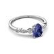 5 - Kiara 0.80 ctw Iolite Pear Shape (7x5 mm) Solitaire Plus accented Natural Diamond Engagement Ring 