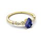5 - Kiara 0.80 ctw Iolite Pear Shape (7x5 mm) Solitaire Plus accented Natural Diamond Engagement Ring 