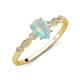 3 - Kiara 0.55 ctw Opal Pear Shape (7x5 mm) Solitaire Plus accented Natural Diamond Engagement Ring 