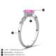 4 - Kiara 1.10 ctw Pink Sapphire Pear Shape (7x5 mm) Solitaire Plus accented Natural Diamond Engagement Ring 
