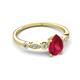 5 - Kiara 1.15 ctw Ruby Pear Shape (7x5 mm) Solitaire Plus accented Natural Diamond Engagement Ring 