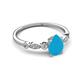5 - Kiara 0.55 ctw Turquoise Pear Shape (7x5 mm) Solitaire Plus accented Natural Diamond Engagement Ring 