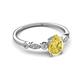 5 - Kiara 1.10 ctw Yellow Sapphire Pear Shape (7x5 mm) Solitaire Plus accented Natural Diamond Engagement Ring 
