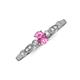 3 - Kiara 0.80 ctw Pink Sapphire Oval Shape (6x4 mm) Solitaire Plus accented Natural Diamond Engagement Ring 