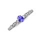 3 - Kiara 0.70 ctw Tanzanite Oval Shape (6x4 mm) Solitaire Plus accented Natural Diamond Engagement Ring 