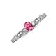 3 - Kiara 0.70 ctw Pink Tourmaline Oval Shape (6x4 mm) Solitaire Plus accented Natural Diamond Engagement Ring 