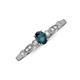 3 - Kiara 0.78 ctw London Blue Topaz Oval Shape (6x4 mm) Solitaire Plus accented Natural Diamond Engagement Ring 