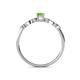 4 - Kiara Desire Emerald Cut Peridot and Round Lab Grown Diamond Engagement Ring 