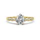 2 - Kiara 1.00 ctw GIA Certified Natural Diamond Pear Shape (7x5 mm) Solitaire Plus accented Natural Diamond Engagement Ring 
