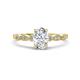 2 - Kiara 0.89 ctw GIA Certified Natural Diamond Oval Shape (7x5 mm) Solitaire Plus accented Natural Diamond Engagement Ring 