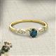 2 - Kiara 0.78 ctw London Blue Topaz Oval Shape (6x4 mm) Solitaire Plus accented Natural Diamond Engagement Ring 