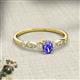 2 - Kiara 0.70 ctw Tanzanite Oval Shape (6x4 mm) Solitaire Plus accented Natural Diamond Engagement Ring 