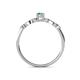 4 - Kiara 0.61 ctw Aquamarine Oval Shape (6x4 mm) Solitaire Plus accented Natural Diamond Engagement Ring 