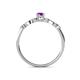 4 - Kiara 0.64 ctw Amethyst Oval Shape (6x4 mm) Solitaire Plus accented Natural Diamond Engagement Ring 