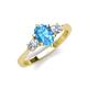 4 - Naomi 2.05 ctw Blue Topaz Pear Shape (9x7 mm) accented Natural Diamond Three Stone Women Engagement Ring 