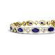 4 - Ivanna 8.18 ctw Blue Sapphire Oval shape (6x4 mm) and Round shape Natural Diamond Eternity Tennis Bracelet 