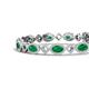 4 - Ivanna 5.76 ctw Emerald Oval shape (6x4 mm) and Round shape Natural Diamond Eternity Tennis Bracelet 