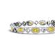 4 - Ivanna 8.18 ctw Yellow Sapphire Oval shape (6x4 mm) and Round shape Natural Diamond Eternity Tennis Bracelet 