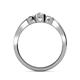5 - Caron 0.72 ctw Natural GIA Certified Diamond Oval Shape (6x4 mm) and Side Black Diamond Three Stone Ring  