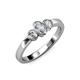 3 - Caron 0.70 ctw Natural GIA Certified Diamond Oval Shape (6x4 mm) and Side Lab Grown Diamond Three Stone Ring  