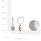 3 - Ilona 0.88 ctw Diamond Pear Shape (5x3 mm) with accented Diamond Halo Dangling Earrings 