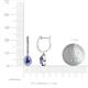 3 - Ilona 0.98 ctw Tanzanite Pear Shape (5x3 mm) with accented Diamond Halo Dangling Earrings 