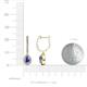 3 - Ilona 0.98 ctw Tanzanite Pear Shape (5x3 mm) with accented Diamond Halo Dangling Earrings 