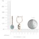 3 - Ilona 0.88 ctw Aquamarine Pear Shape (5x3 mm) with accented Diamond Halo Dangling Earrings 