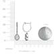 3 - Ilona 1.08 ctw White Sapphire Pear Shape (5x3 mm) with accented Diamond Halo Dangling Earrings 