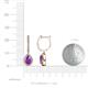 3 - Ilona 1.26 ctw Amethyst Pear Shape (6x4 mm) with accented Diamond Halo Dangling Earrings 