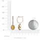 3 - Ilona 1.26 ctw Citrine Pear Shape (6x4 mm) with accented Diamond Halo Dangling Earrings 