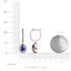 3 - Ilona 1.36 ctw Tanzanite Pear Shape (6x4 mm) with accented Diamond Halo Dangling Earrings 