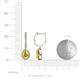 3 - Ilona 1.66 ctw Yellow Sapphire Pear Shape (6x4 mm) with accented Diamond Halo Dangling Earrings 