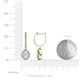 3 - Ilona 1.76 ctw White Sapphire Pear Shape (6x4 mm) with accented Diamond Halo Dangling Earrings 