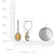3 - Ilona 1.64 ctw Citrine Pear Shape (7x5 mm) with accented Diamond Halo Dangling Earrings 