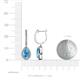 3 - Ilona 2.04 ctw Blue Topaz Pear Shape (7x5 mm) with accented Diamond Halo Dangling Earrings 