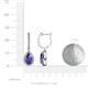 3 - Ilona 1.54 ctw Iolite Pear Shape (7x5 mm) with accented Diamond Halo Dangling Earrings 