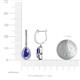 3 - Ilona 1.84 ctw Tanzanite Pear Shape (7x5 mm) with accented Diamond Halo Dangling Earrings 