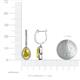 3 - Ilona 2.14 ctw Yellow Sapphire Pear Shape (7x5 mm) with accented Diamond Halo Dangling Earrings 