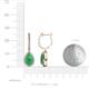 3 - Ilona 1.94 ctw Emerald Pear Shape (7x5 mm) with accented Diamond Halo Dangling Earrings 