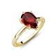 3 - Lucia 1.73 ctw Red Garnet Pear Shape (9x6 mm) Hidden Halo accented Natural Diamond Engagement Ring  