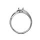 5 - Elena Signature Bypass Semi Mount Solitaire Engagement Ring 