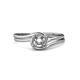 7 - Elena Signature Bypass Semi Mount Solitaire Engagement Ring 
