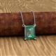 2 - Athena 3.20 ct Created Alexandrite Emerald Shape (9x7 mm) Solitaire Pendant Necklace 