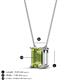 3 - Athena 2.45 ct Peridot Emerald Shape (9x7 mm) Solitaire Pendant Necklace 