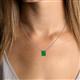 4 - Athena 1.95 ct Created Emerald Emerald Shape (9x7 mm) Solitaire Pendant Necklace 